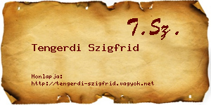 Tengerdi Szigfrid névjegykártya